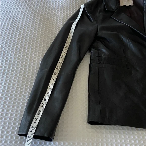 Part Two Lamb Leather Single Button Blazer - Picture 14 of 14